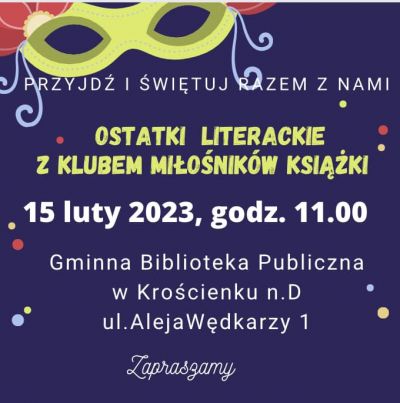 Zapraszamy na ostatki w bibliotece